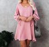 knitted round neck top solid color dress NSHZ35775