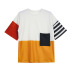striped stitching contrast short-sleeved T-shirt NSXS35830