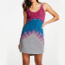 slim color tie-dye sling dress  NSXS35843