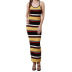 slim striped sleeveless suspender dress  NSXS35846