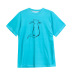  loose round neck short-sleeved cat print T-shirt NSXS35864
