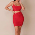 sexy sling vest pleated skirt two-piece  NSXS35928