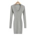 U-neck slim knitted long-sleeved dress NSAC34396