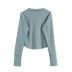 fashion slim short stitching blouse NSAC34401