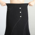 Washed elastic waist denim fishtail skirt   NSYZ34421