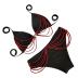 sexy red tassel multi-rope split swimsuit NSHL34443