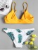 tropical leaf digital printing small fresh split swimsuit NSHL34447