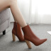 red thick high-heeled knight boots NSSO34504
