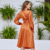 autumn and winter new waist long-sleeved dress NSSE36022