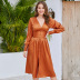 autumn and winter new waist long-sleeved dress NSSE36022