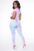 tie-dye printed vest pants home service two-piece  NSSE36027