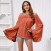 new long-sleeved one-piece solid color top NSSE36067