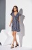 new polyester-cotton striped printed dress  NSSE36089