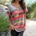 temperament short-sleeved V-neck T-shirt NSXS36111