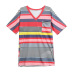 temperament short-sleeved V-neck T-shirt NSXS36111