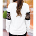 long-sleeved leopard print stitching T-shirt NSXS36129