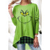 casual round neck loose pullover t-shirt NSXS36135