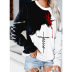 loose casual hedging printing long-sleeved T-shirt NSXS36160
