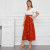 retro square collar short sleeve fashion skirt suit NSXS36168