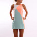 summer new fashion contrast color sleeveless stitching dress NSXS36223