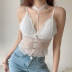 lace breasted halter sexy V-neck top  NSLQ36239