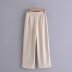 solid color high waist irregular thin button trousers  NSAM36281