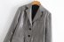 chaqueta de traje a cuadros con lentejuelas de colores NSAM36375