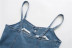 suspender summer new fashion stitching A-line jeans skirt NSLD36405