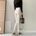 High waist three-button raw edge jeans NSLD36425