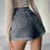 fashion curled high waist stretch jeans NSLD36433