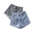 fashion curled high waist stretch jeans NSLD36433