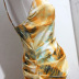 sexy low-cut slit sling dress  NSYD36519