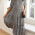 short-sleeved loose pleated big dress  NSYD36522
