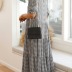 short-sleeved loose pleated big dress  NSYD36522