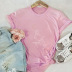 dolphin print short sleeve pure cotton T-shirt  NSSN36566