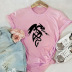 Dragon Element Print Short Sleeve Pure Cotton T-Shirt NSSN36571