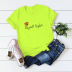 rose letter printing pure cotton T-shirt  NSSN36575