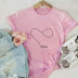 love heart print short sleeve T-shirt  NSSN36577