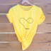 love heart print short sleeve T-shirt  NSSN36577