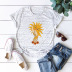 sun palm print pure cotton T-shirt  NSSN36579