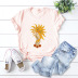 sun palm print pure cotton T-shirt  NSSN36579