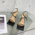 simple square toe open toe stiletto sandals  NSSO36610