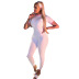 spring new short-sleeved round neck tight-fitting jumpsuit NSMX36636
