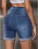 fashion high waist thin denim shorts NSCX36668