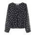 new round neck polka fashion long-sleeved chiffon shirt  NSJR36697