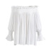off-shoulder long-sleeved blouse  NSJR36714