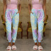 Tie-Dye Print Loose Mid-Waist Lace-Up Casual Pants NSKX36812