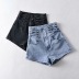 side straps super high waist jean shorts NSAC36823