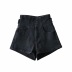 three button high waist denim shorts NSAC36828