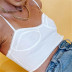 sexy lace stitching sling vest  NSAC36831